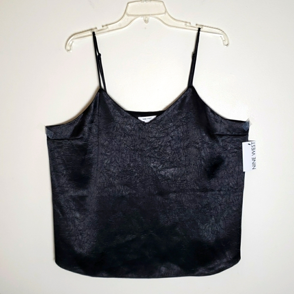 Nine west black cami top, Y2K, women's size XXL
